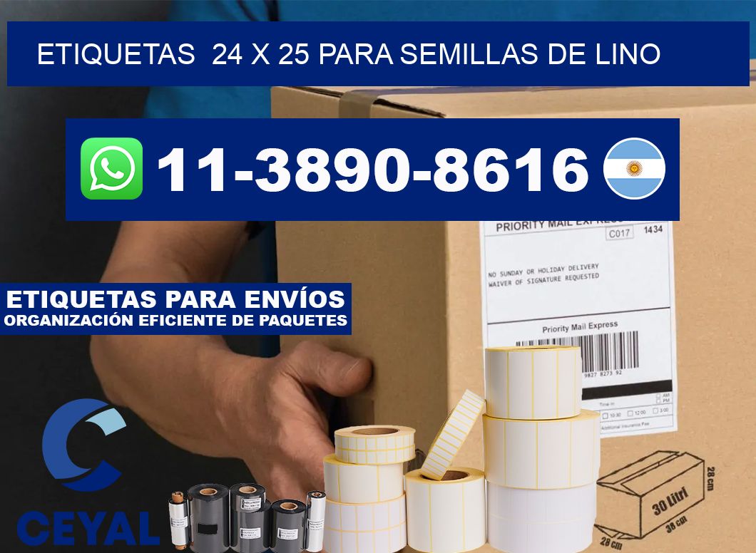 etiquetas  24 x 25 para Semillas de lino