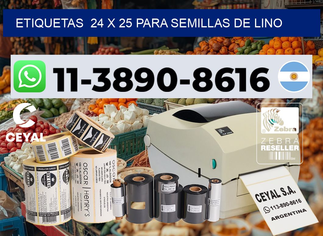 etiquetas  24 x 25 para Semillas de lino