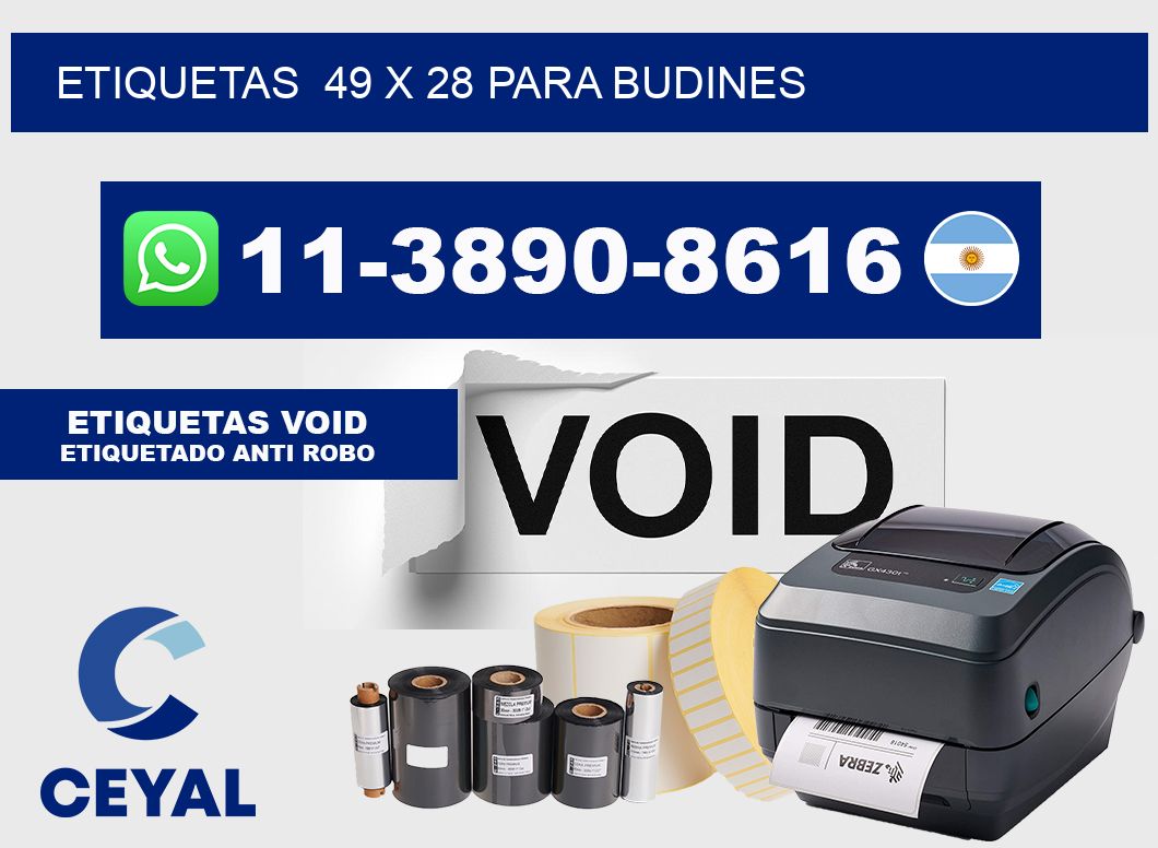 etiquetas 49 x 28 para Budines