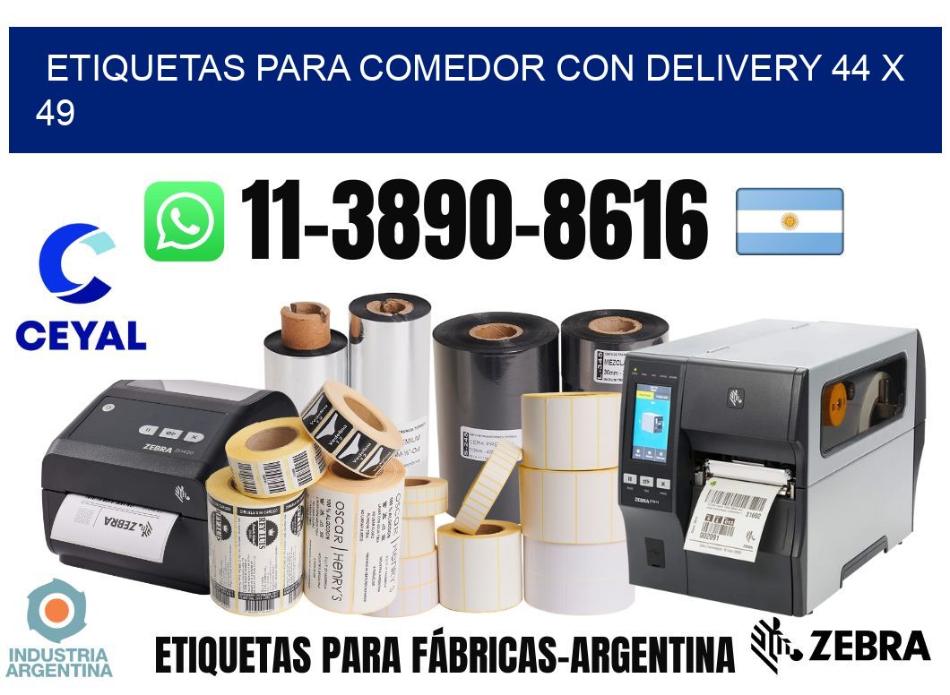 etiquetas para Comedor con delivery 44 x 49