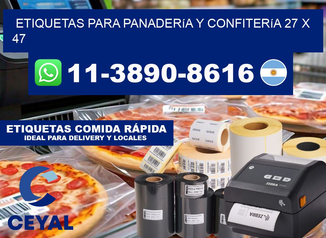 etiquetas para Panadería y confitería 27 x 47