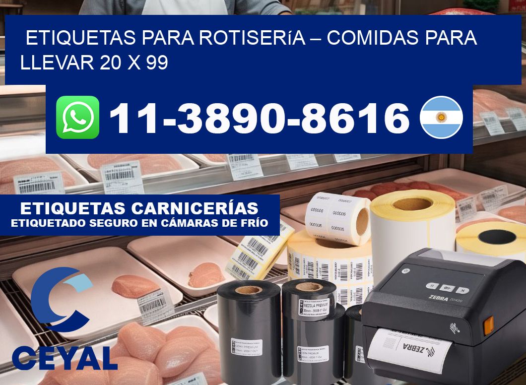 etiquetas para Rotisería – comidas para llevar 20 x 99