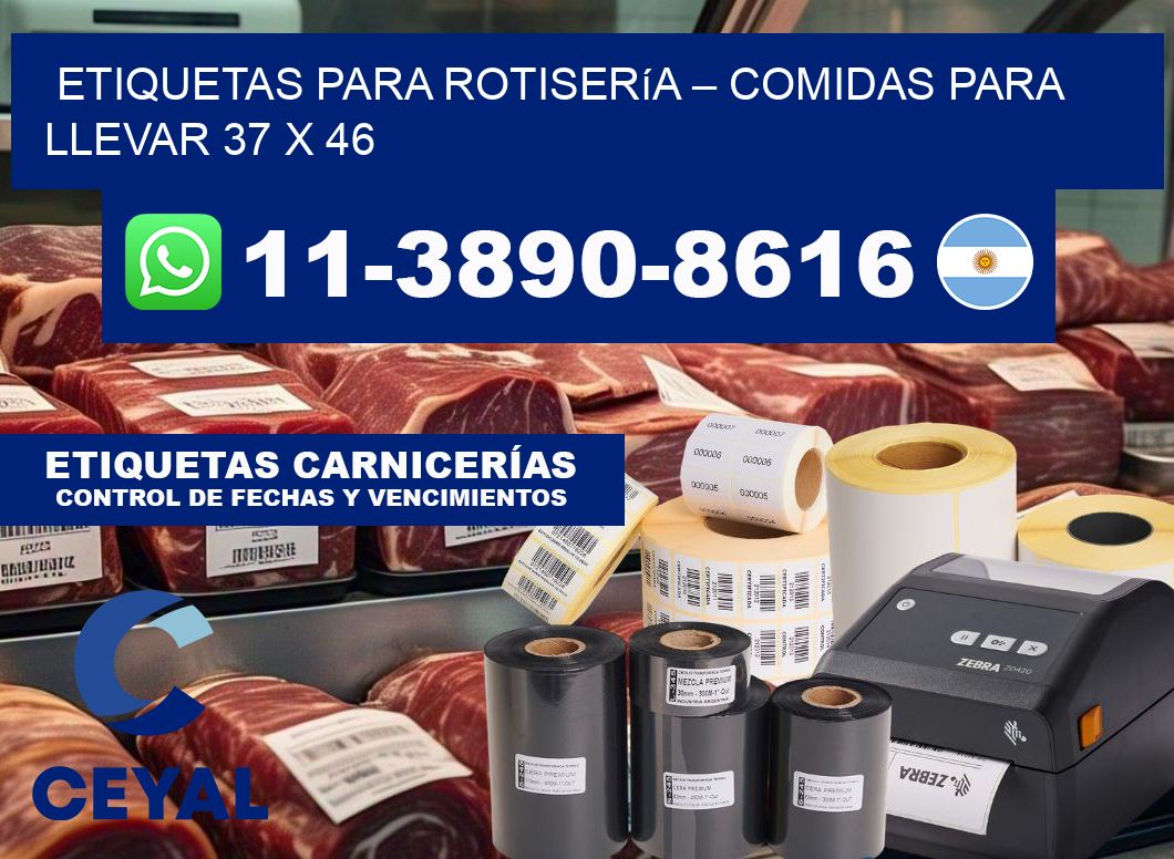 etiquetas para Rotisería – comidas para llevar 37 x 46