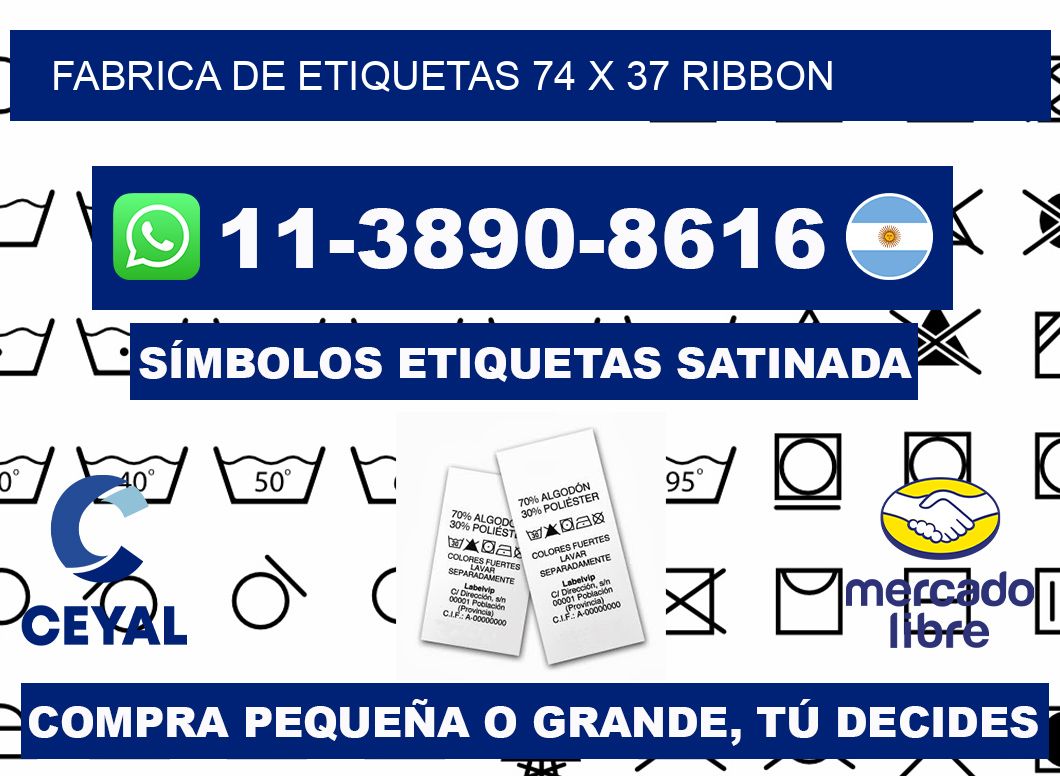 fabrica de etiquetas 74 x 37 ribbon