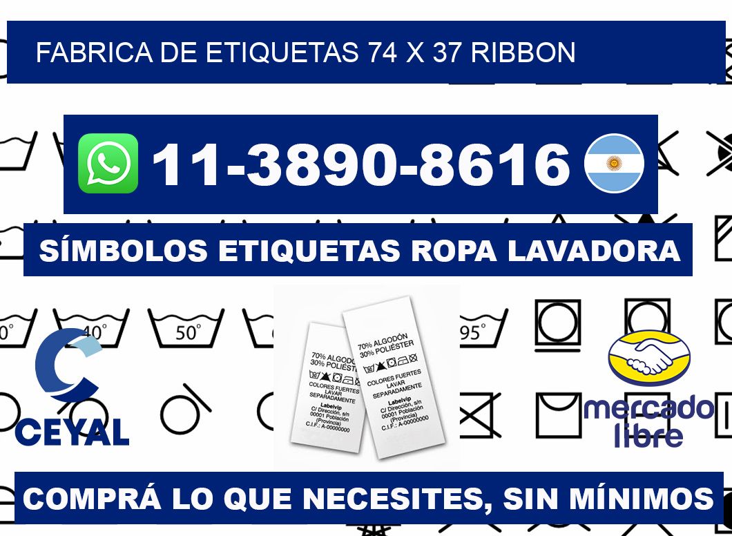 fabrica de etiquetas 74 x 37 ribbon