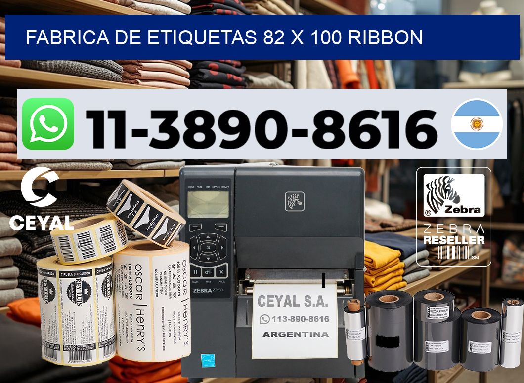 fabrica de etiquetas 82 x 100 ribbon