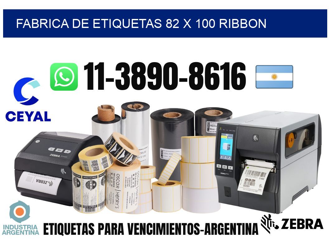 fabrica de etiquetas 82 x 100 ribbon