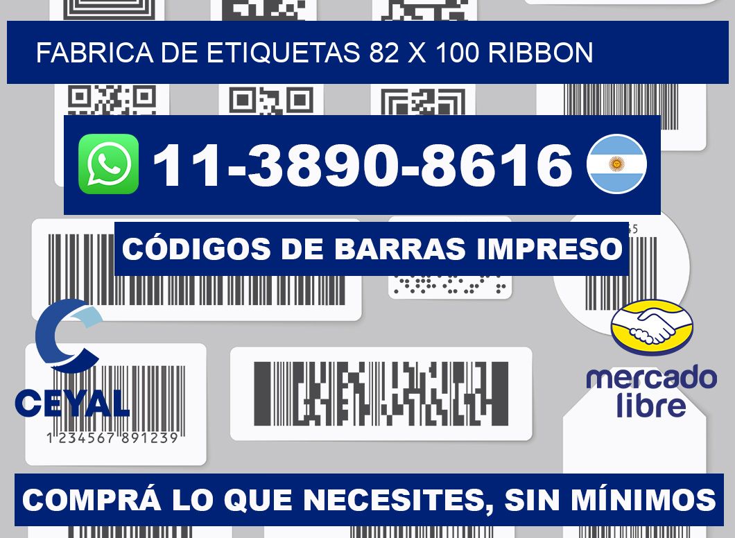 fabrica de etiquetas 82 x 100 ribbon