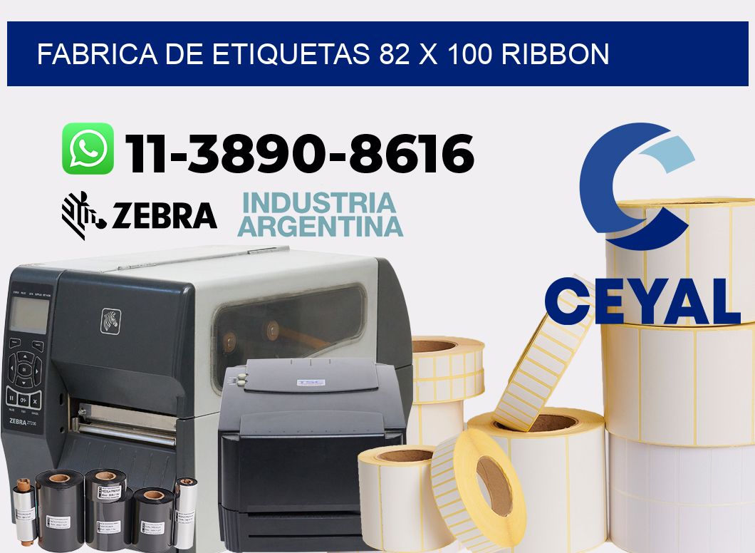 fabrica de etiquetas 82 x 100 ribbon