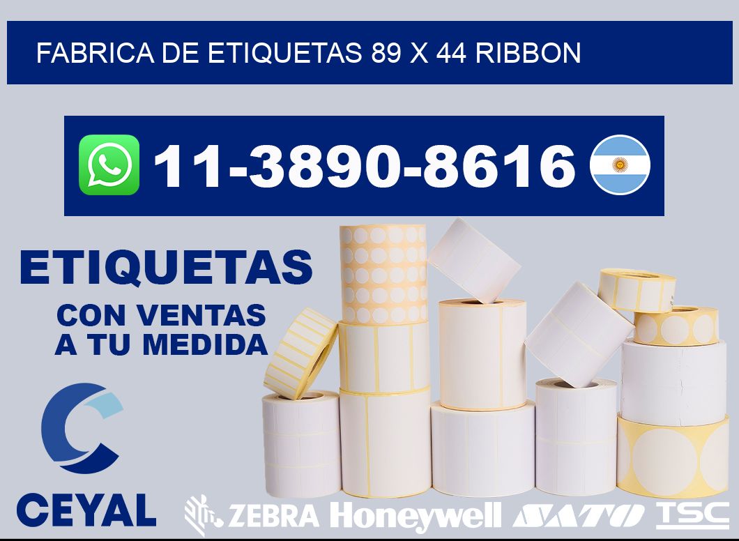 fabrica de etiquetas 89 x 44 ribbon