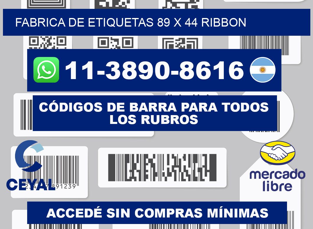 fabrica de etiquetas 89 x 44 ribbon