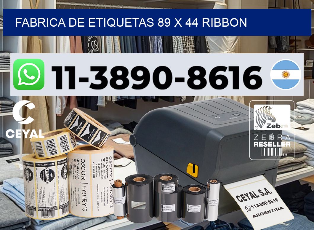 fabrica de etiquetas 89 x 44 ribbon