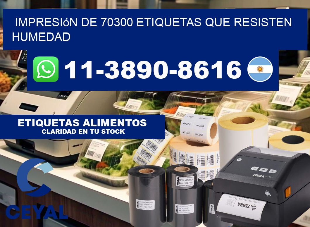 impresión de 70300 etiquetas que resisten humedad