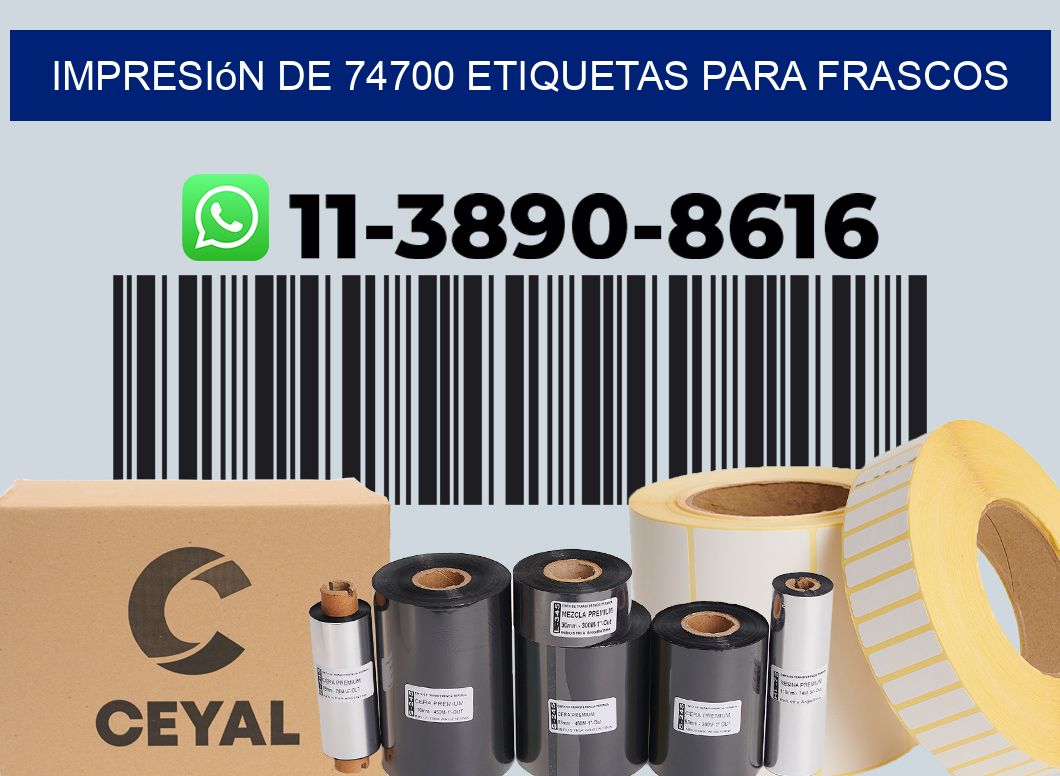 impresión de 74700 etiquetas para frascos