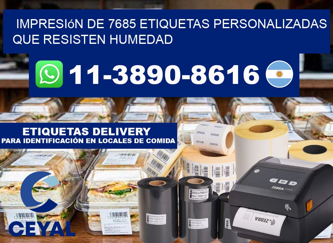 impresión de 7685 etiquetas personalizadas que resisten humedad