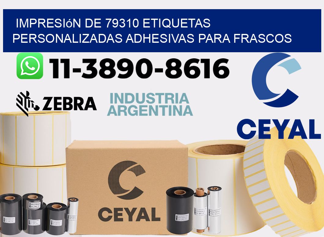 impresión de 79310 etiquetas personalizadas adhesivas para frascos