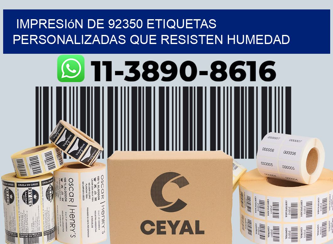 impresión de 92350 etiquetas personalizadas que resisten humedad