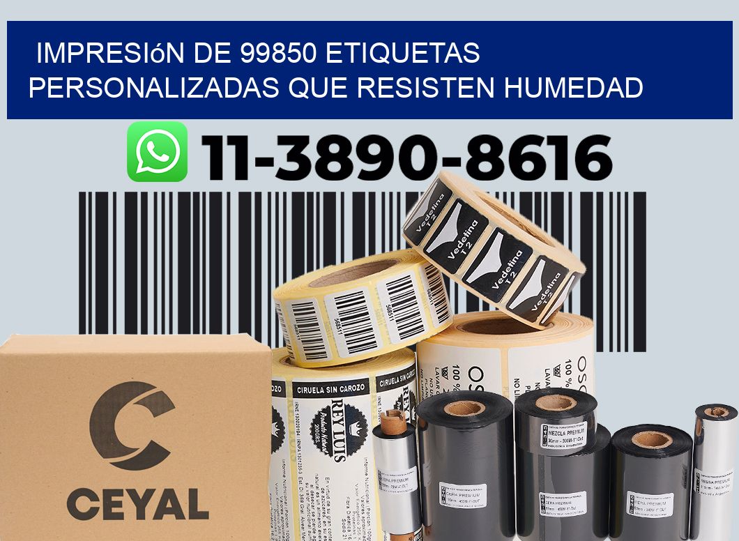 impresión de 99850 etiquetas personalizadas que resisten humedad