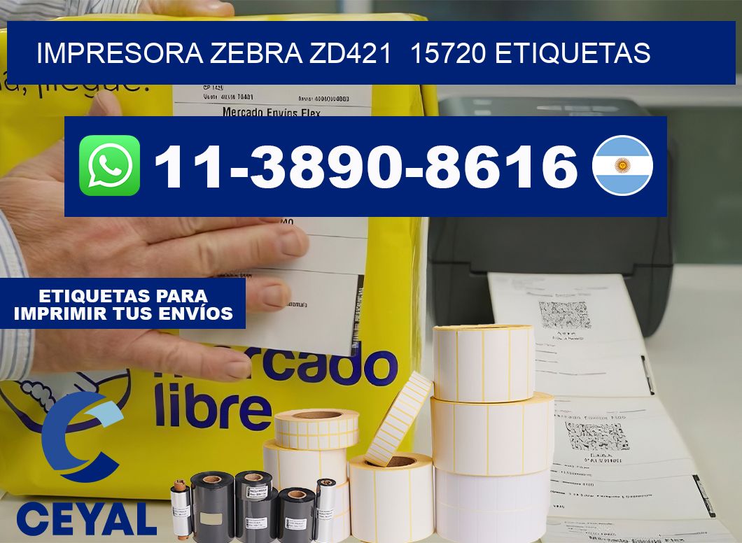 impresora zebra zd421  15720 etiquetas