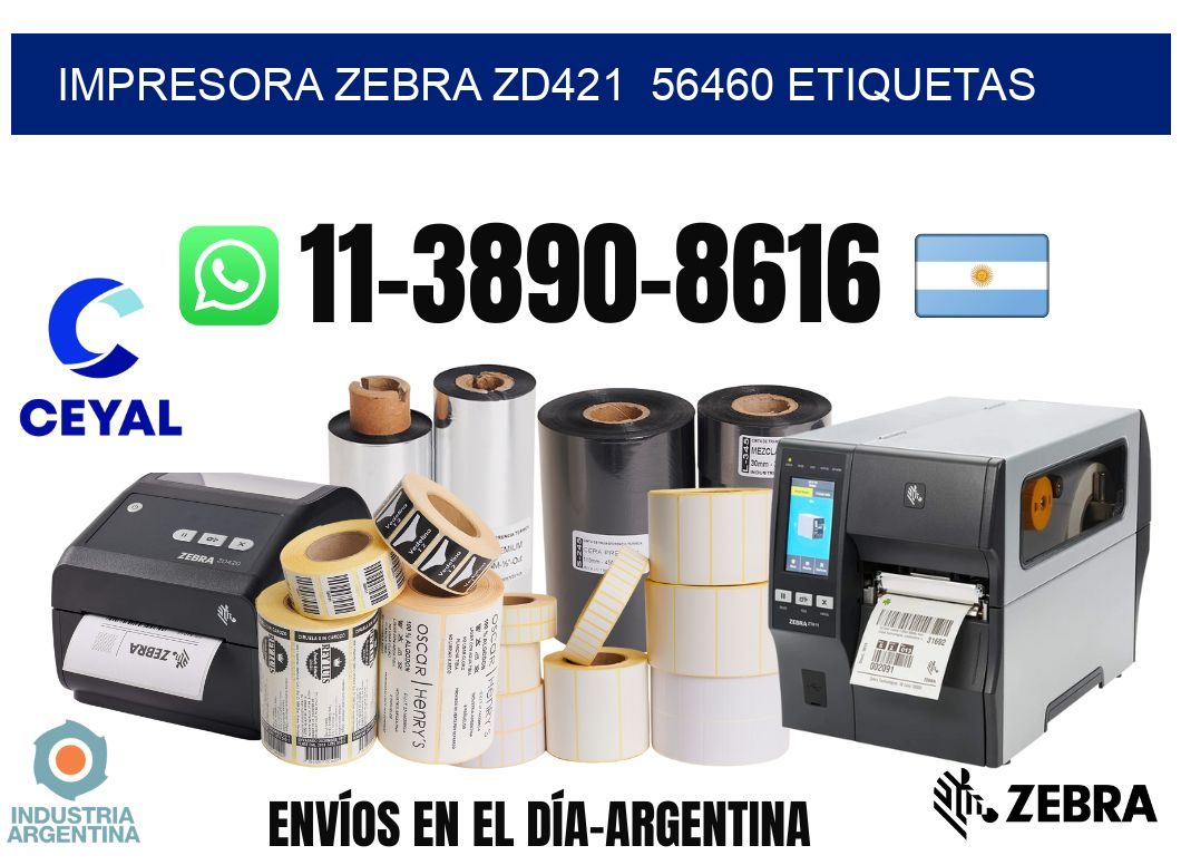 impresora zebra zd421  56460 etiquetas