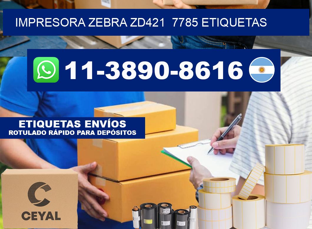 impresora zebra zd421  7785 etiquetas