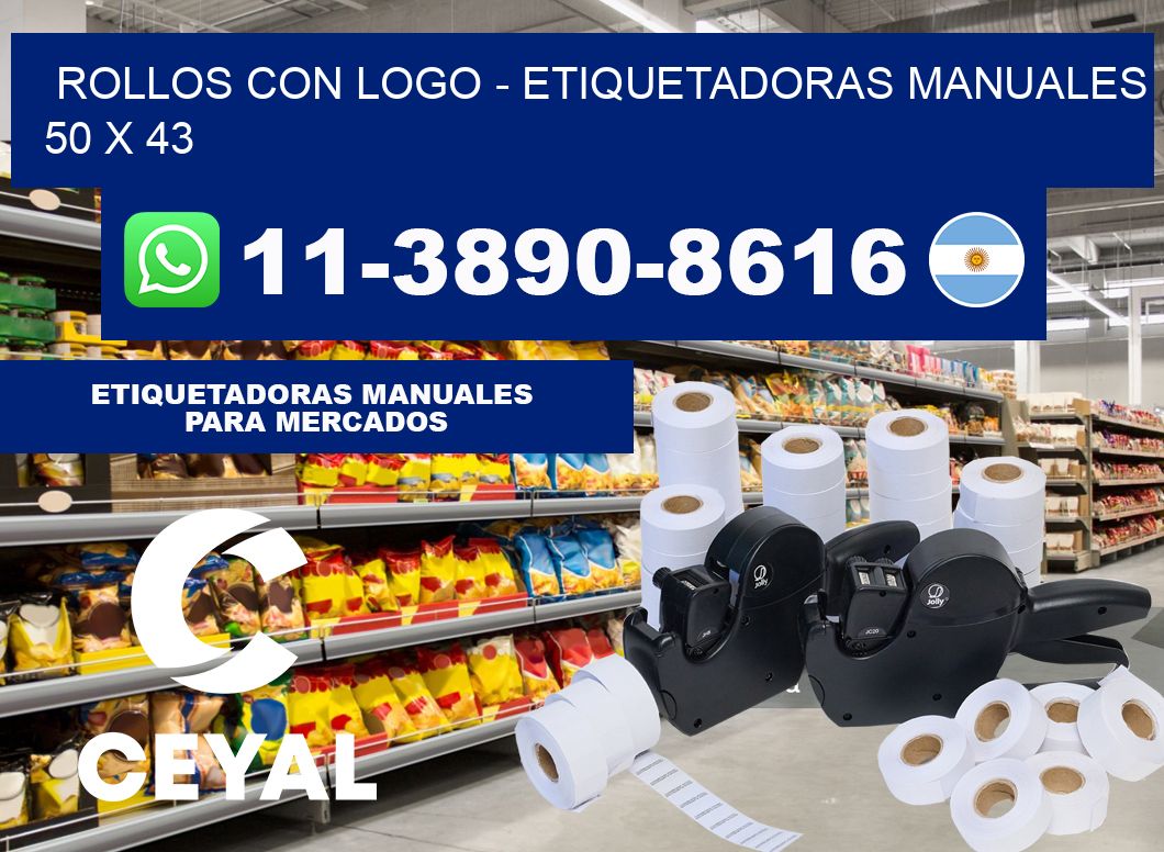 rollos con logo - Etiquetadoras Manuales 50 x 43
