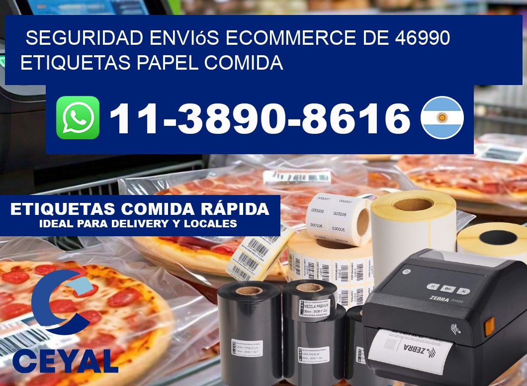 seguridad enviós ecommerce de 46990 etiquetas papel comida