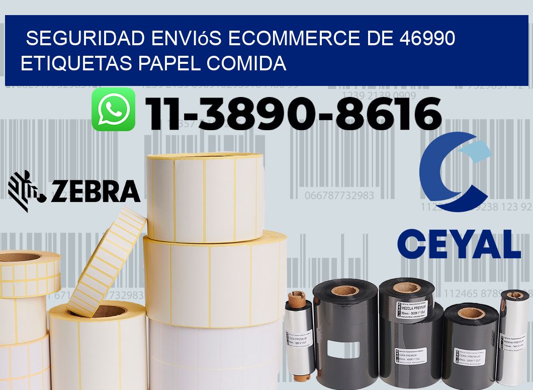 seguridad enviós ecommerce de 46990 etiquetas papel comida