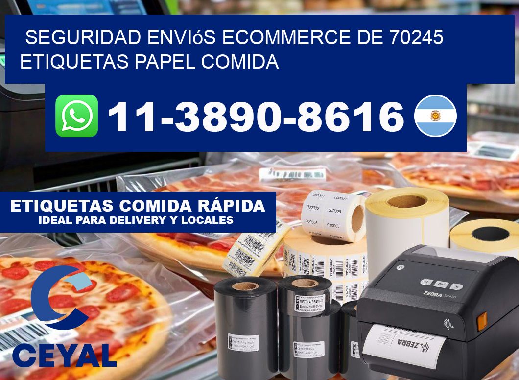 seguridad enviós ecommerce de 70245 etiquetas papel comida