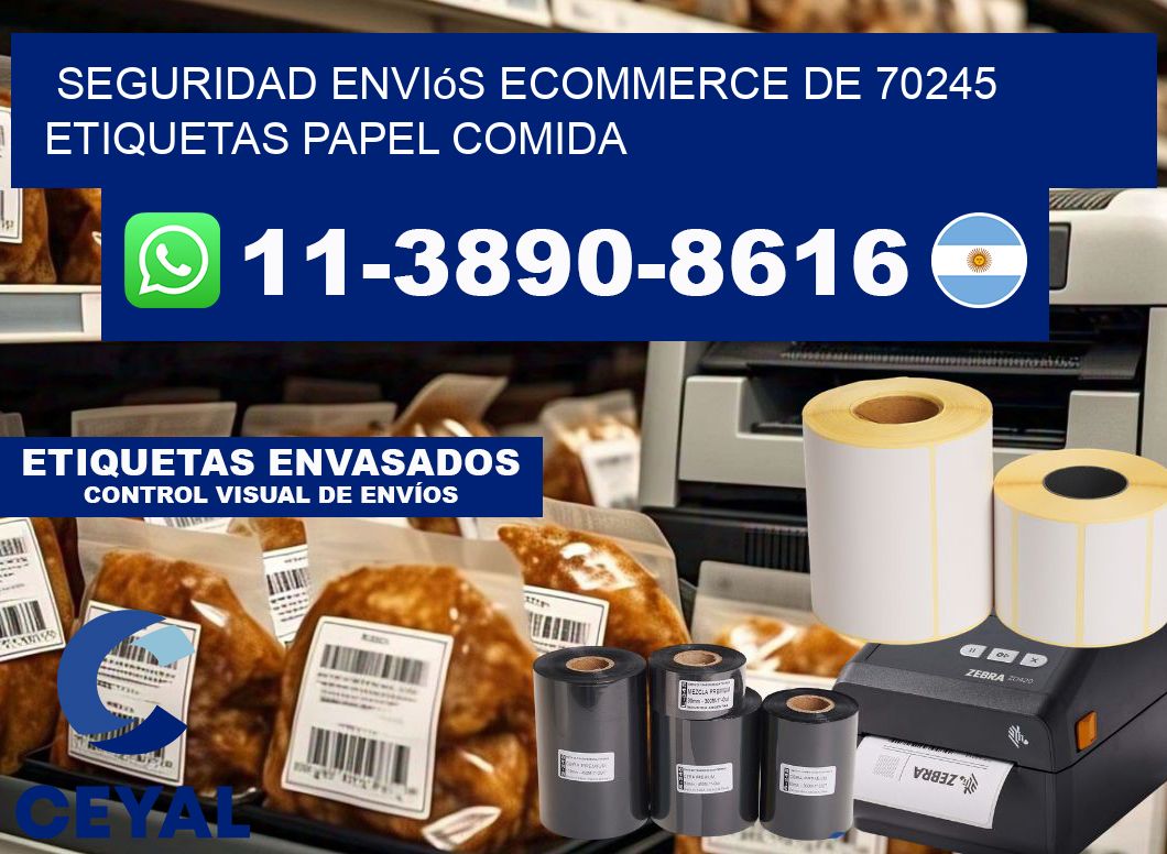 seguridad enviós ecommerce de 70245 etiquetas papel comida