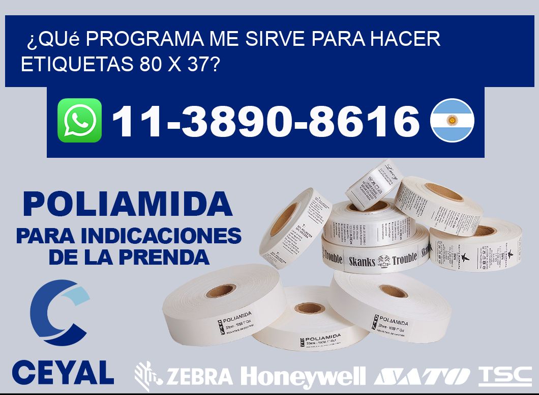 ¿Qué programa me sirve para hacer etiquetas 80 x 37?