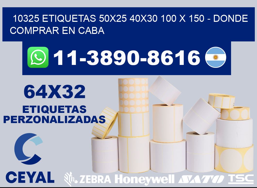 10325 etiquetas 50x25 40x30 100 x 150 - Donde Comprar en Caba
