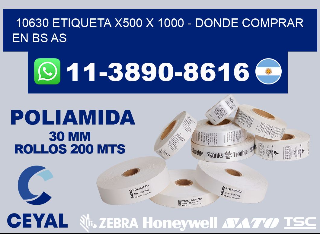 10630 etiqueta x500 x 1000 - Donde Comprar en bs as