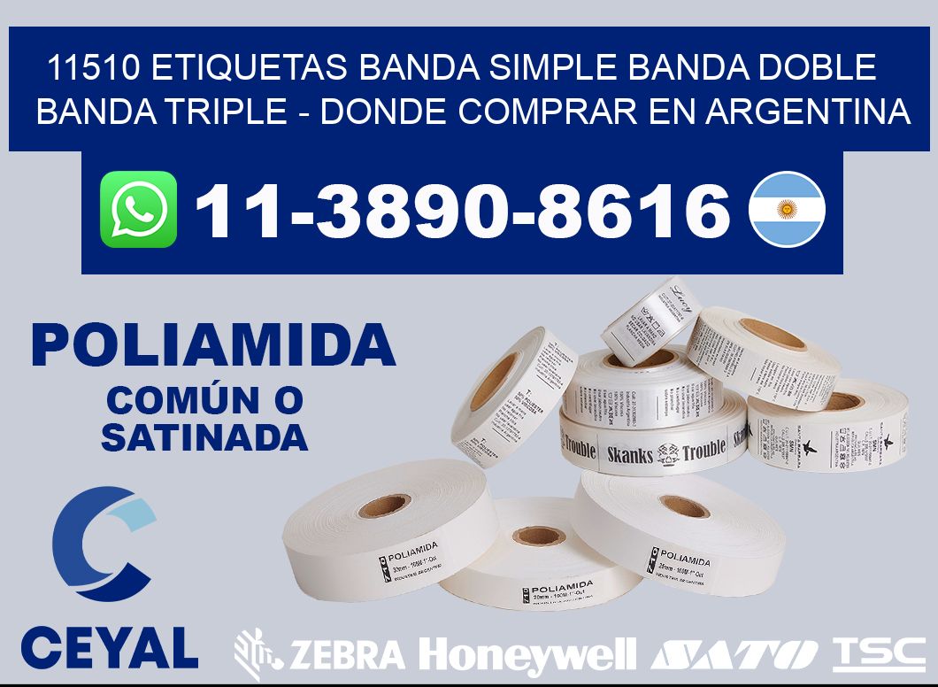 11510 etiquetas banda simple banda doble banda triple - Donde Comprar en Argentina