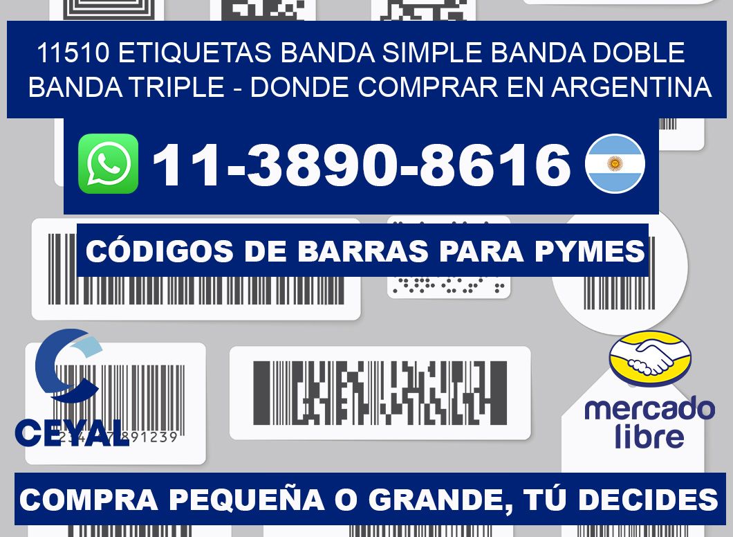 11510 etiquetas banda simple banda doble banda triple - Donde Comprar en Argentina