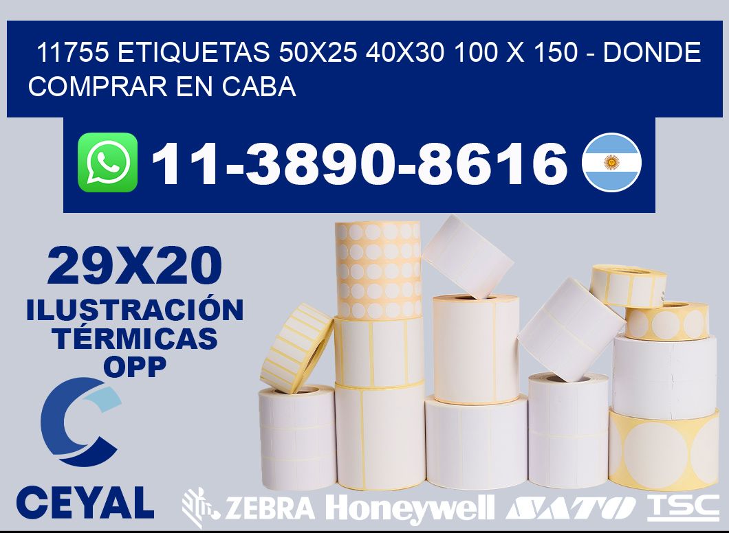 11755 etiquetas 50x25 40x30 100 x 150 - Donde Comprar en Caba