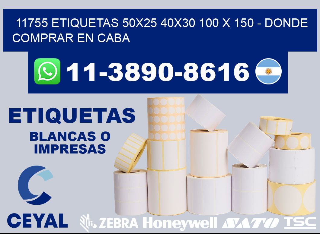11755 etiquetas 50x25 40x30 100 x 150 - Donde Comprar en Caba