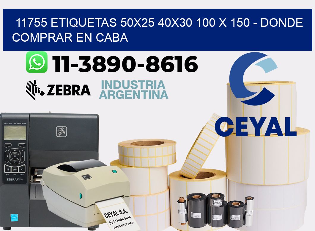 11755 etiquetas 50x25 40x30 100 x 150 - Donde Comprar en Caba