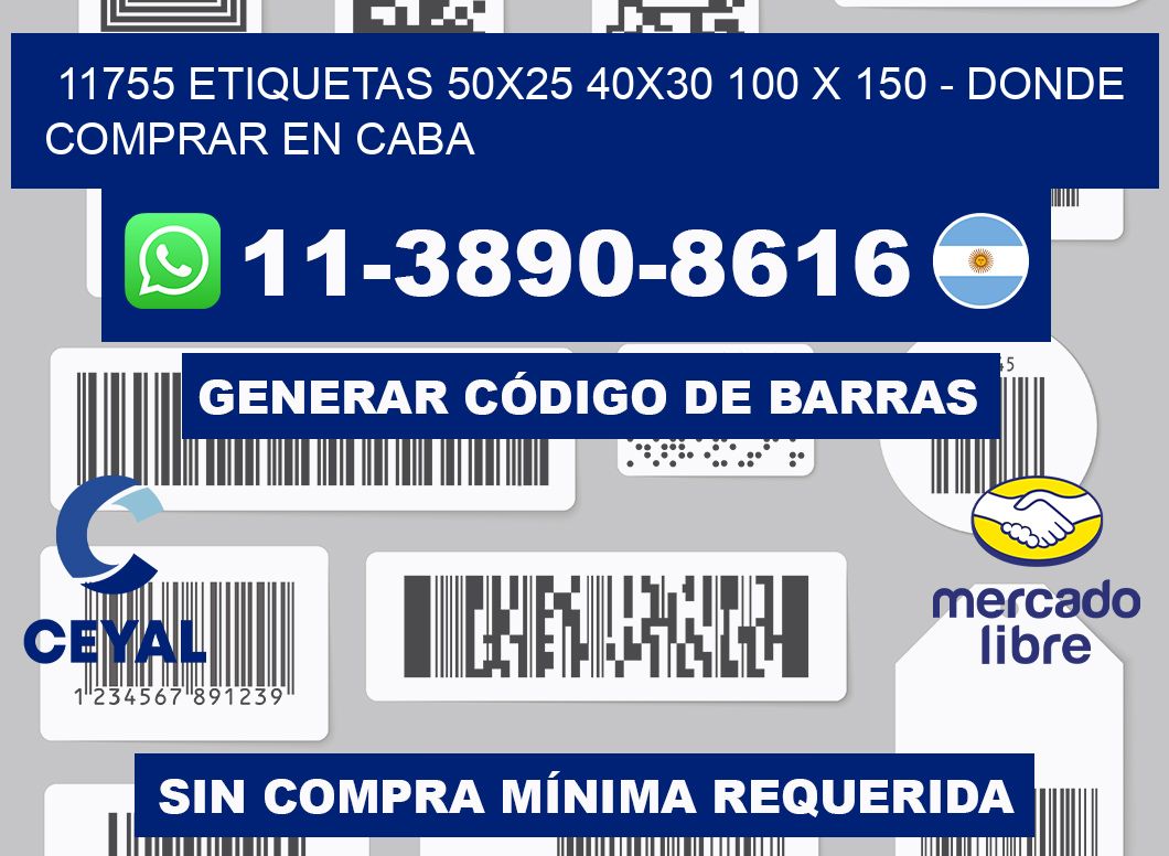 11755 etiquetas 50x25 40x30 100 x 150 - Donde Comprar en Caba