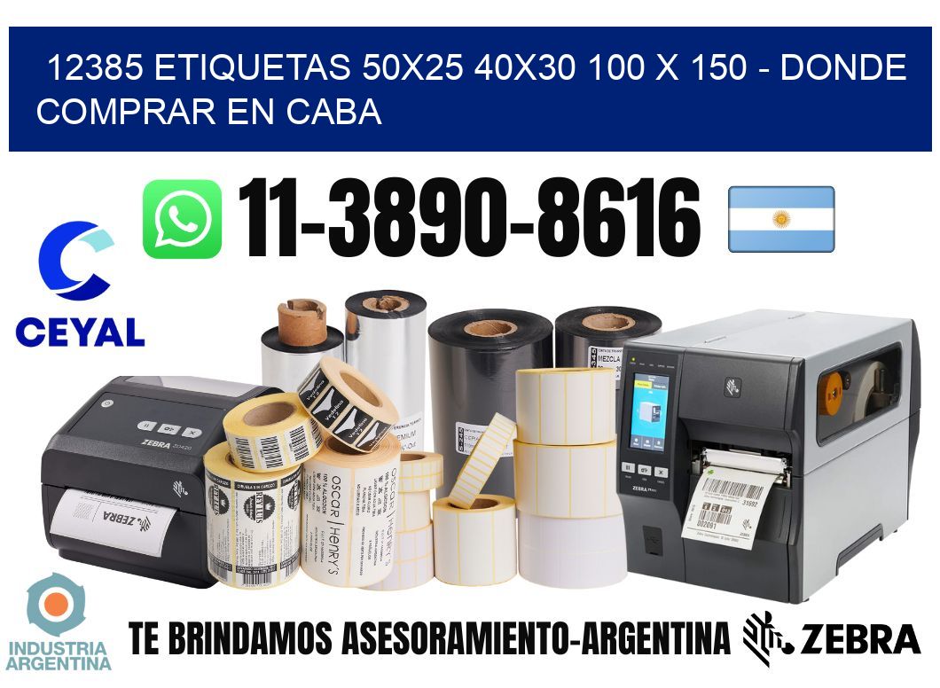 12385 etiquetas 50x25 40x30 100 x 150 - Donde Comprar en Caba