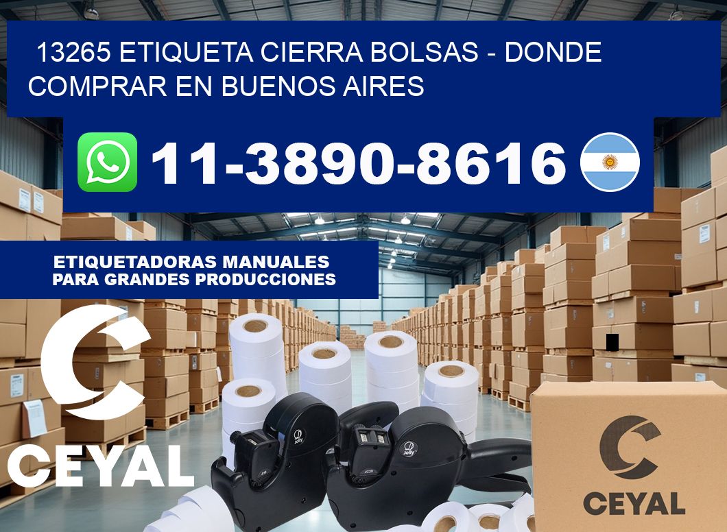 13265 etiqueta Cierra Bolsas – Donde Comprar en Buenos Aires