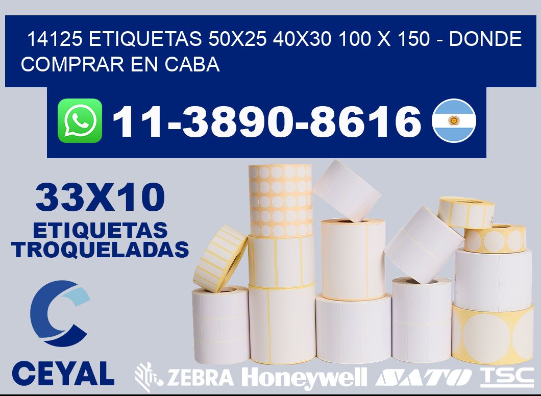 14125 etiquetas 50x25 40x30 100 x 150 - Donde Comprar en Caba