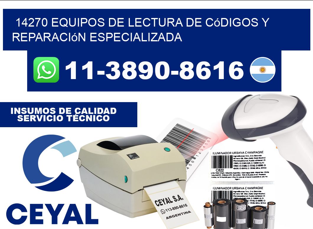 14270 Equipos de Lectura de códigos y Reparación Especializada