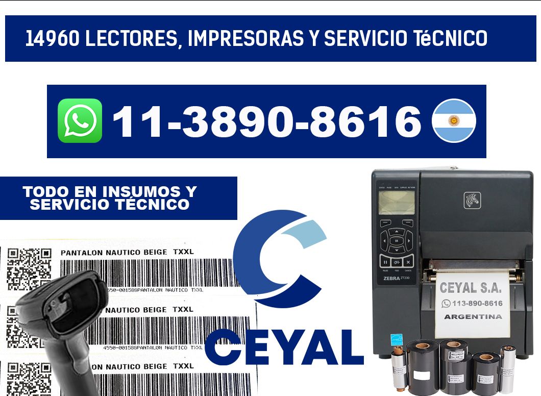 14960 Lectores, Impresoras y Servicio Técnico
