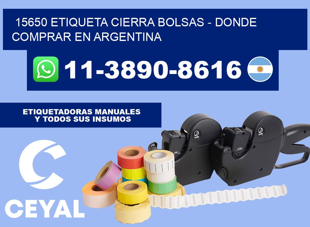 15650 etiqueta Cierra Bolsas - Donde Comprar en Argentina