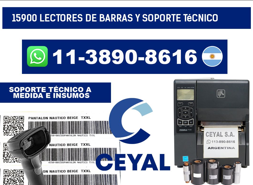 15900 Lectores de barras y Soporte Técnico