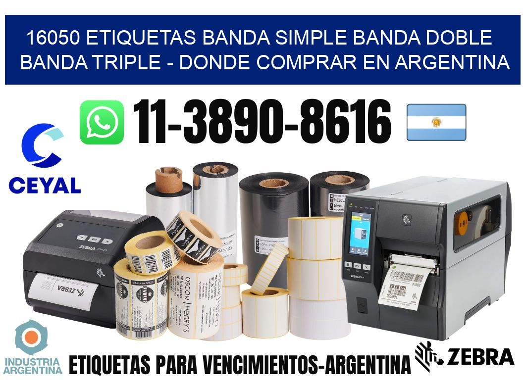 16050 etiquetas banda simple banda doble banda triple - Donde Comprar en Argentina