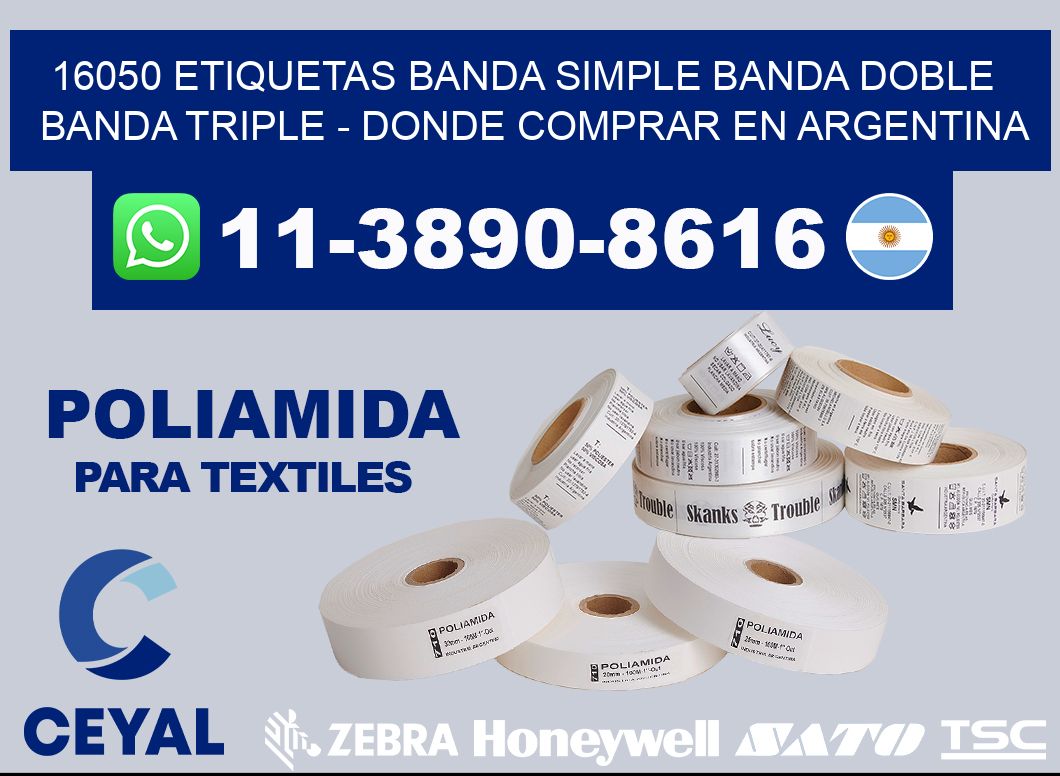 16050 etiquetas banda simple banda doble banda triple - Donde Comprar en Argentina