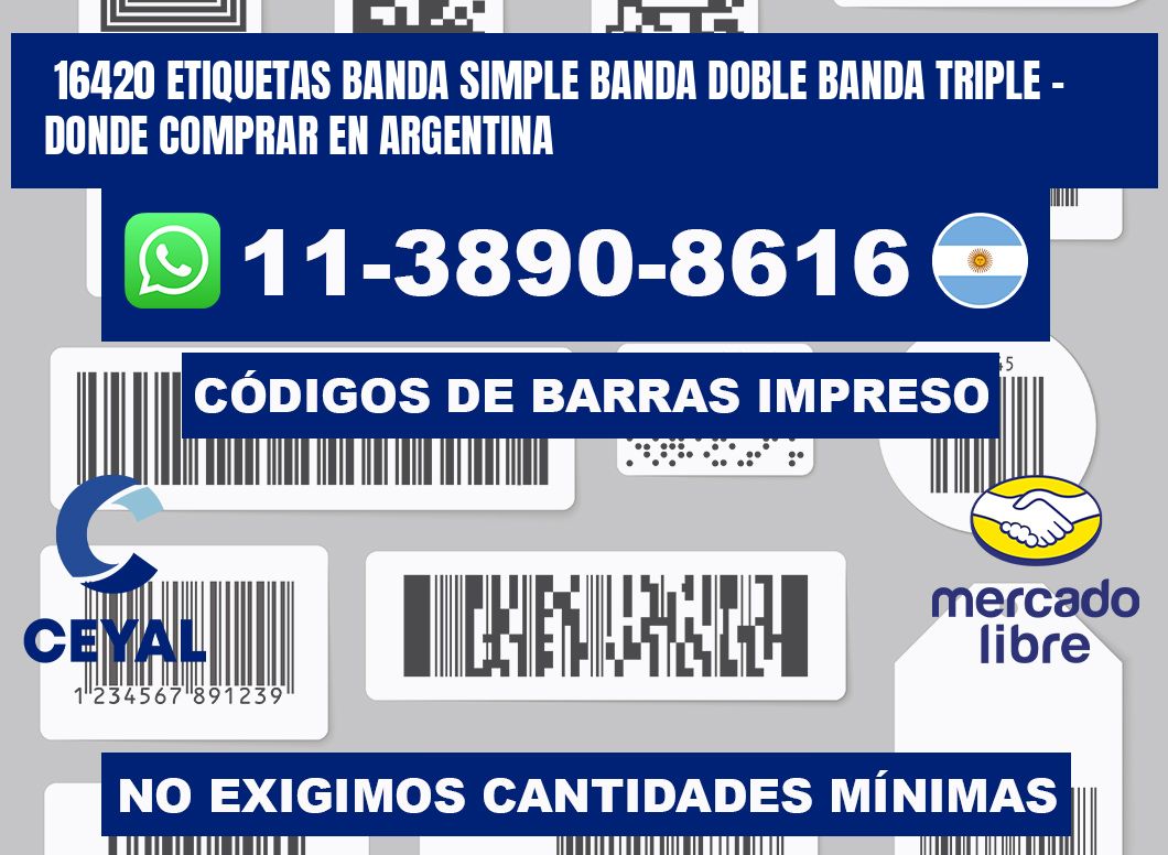 16420 etiquetas banda simple banda doble banda triple - Donde Comprar en Argentina