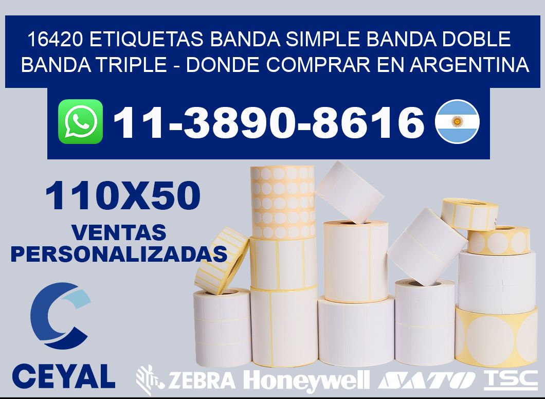 16420 etiquetas banda simple banda doble banda triple - Donde Comprar en Argentina